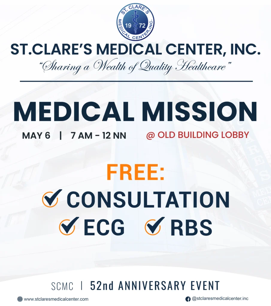 Medical Mission, St. Clare's Medical Center, Inc. , 52nd Anniversary, 52 Years
