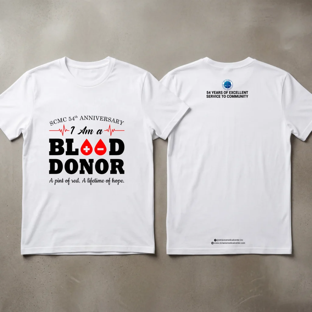 Blood Donor T-Shirt Front and Back Mockup